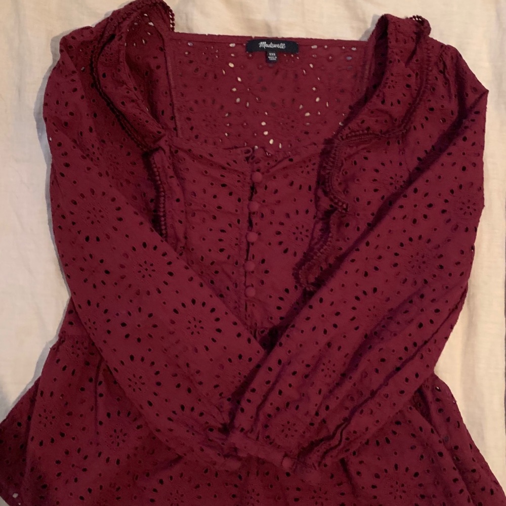 Madewell Eyelet blouse